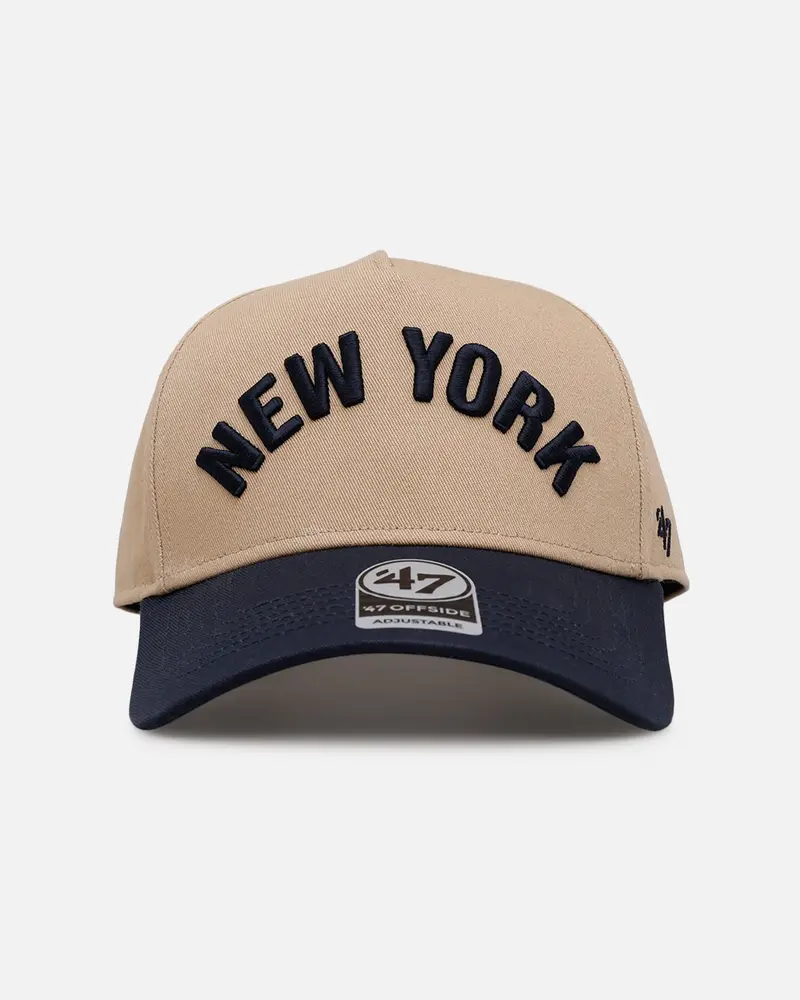 47 Brand New York Yankees 'Arch' 47 Offside Snapback Khaki/Official Team Color 1