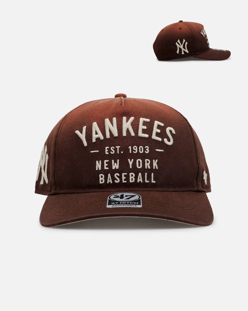47 Brand New York Yankees 'Dusted' 47 Hitch Snapback Brown 1