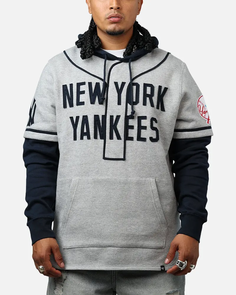 47 Brand New York Yankees Game Hoodie Grey/Navy 1
