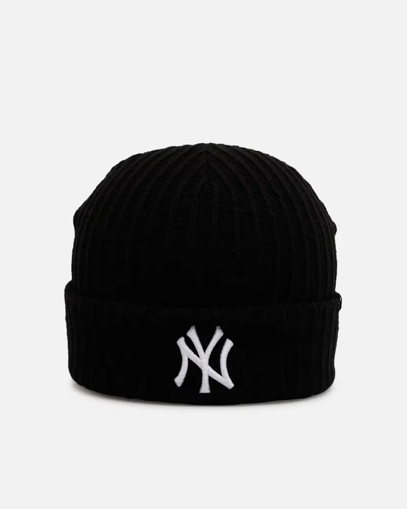 47 Brand New York Yankees Harbor Cuff Knit Beanie Black 1