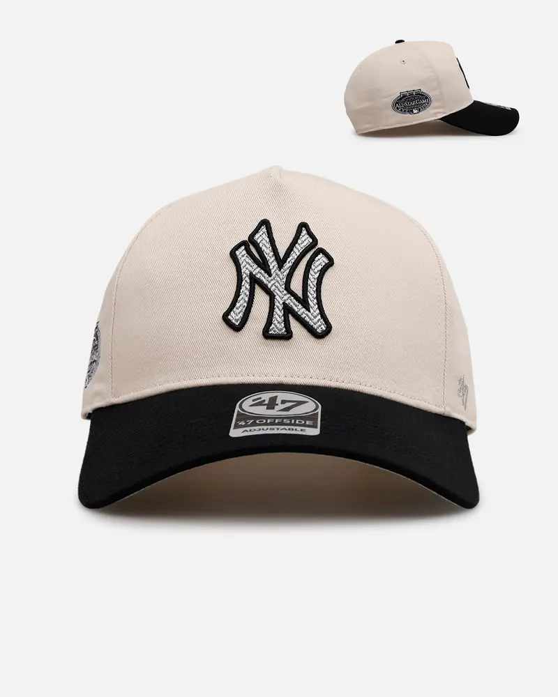 47 Brand New York Yankees 'Herringbone' 47 Offside Snapback Natural/Black 1