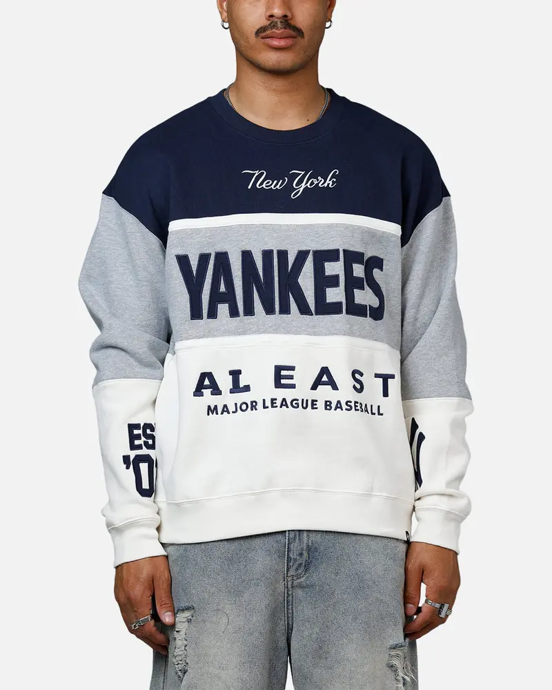 47 Brand New York Yankees On Five Crewneck Navy/Grey 1