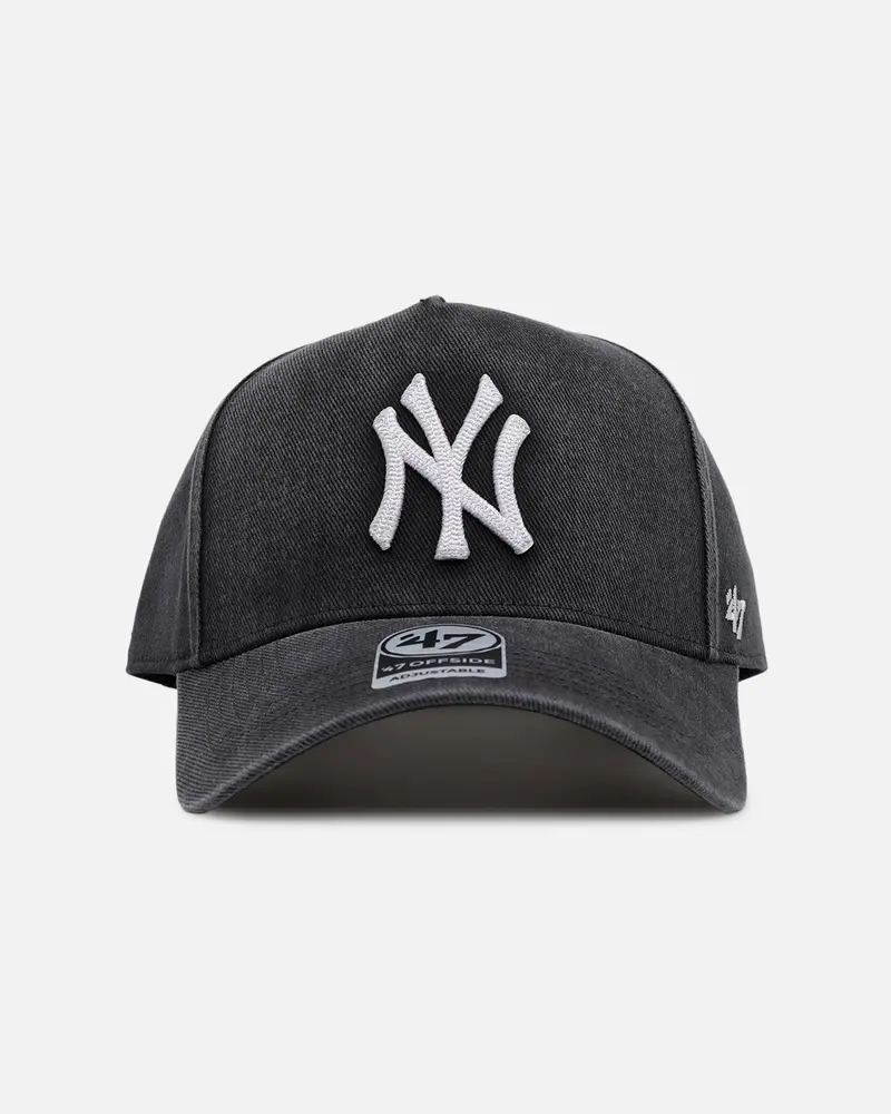 47 Brand New York Yankees 'Washed Black' Offside Dt Snapback Washed Black 1