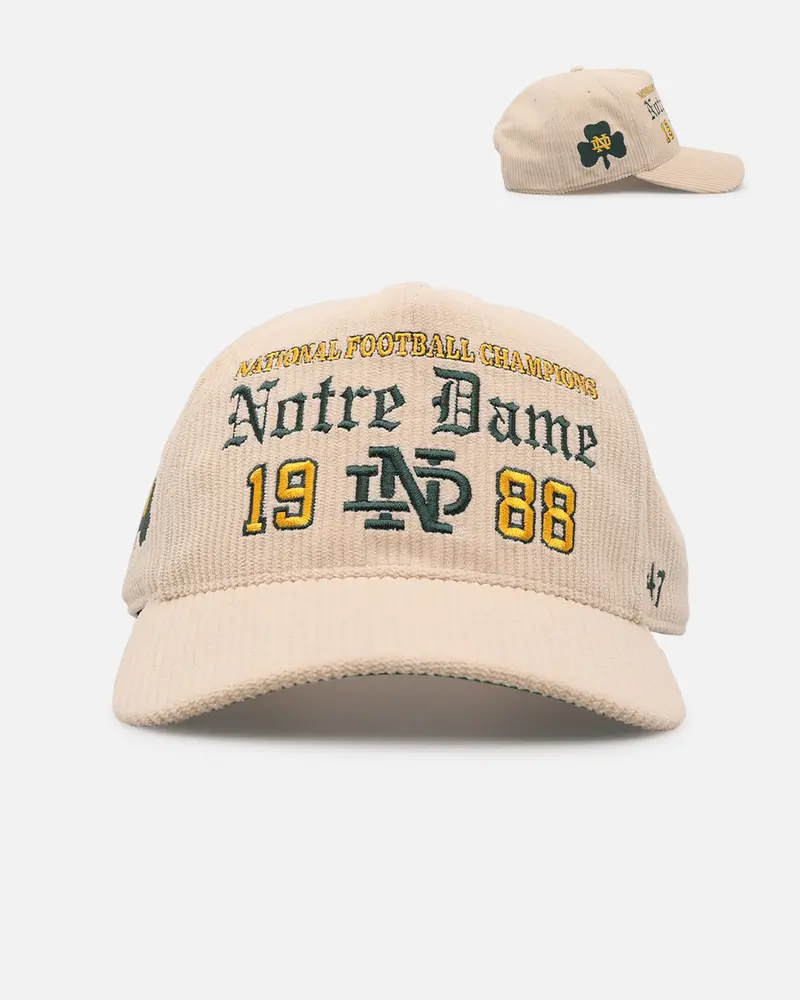 47 Brand Notre Dame 'College Champs' 1998 Champs Hitch Snapback Natural 1