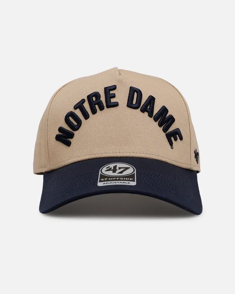 47 Brand Notre Dame Fighting Irish Football 'Arch' 47 Offside Snapback Khaki/Official Team Color 1