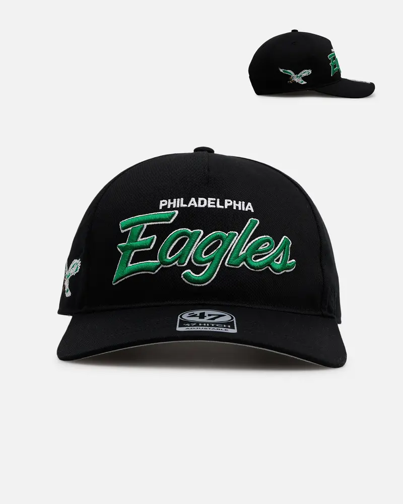 47 Brand Philadelphia Eagles 'Black Dome Script' 47 Hitch Snapback Black 1