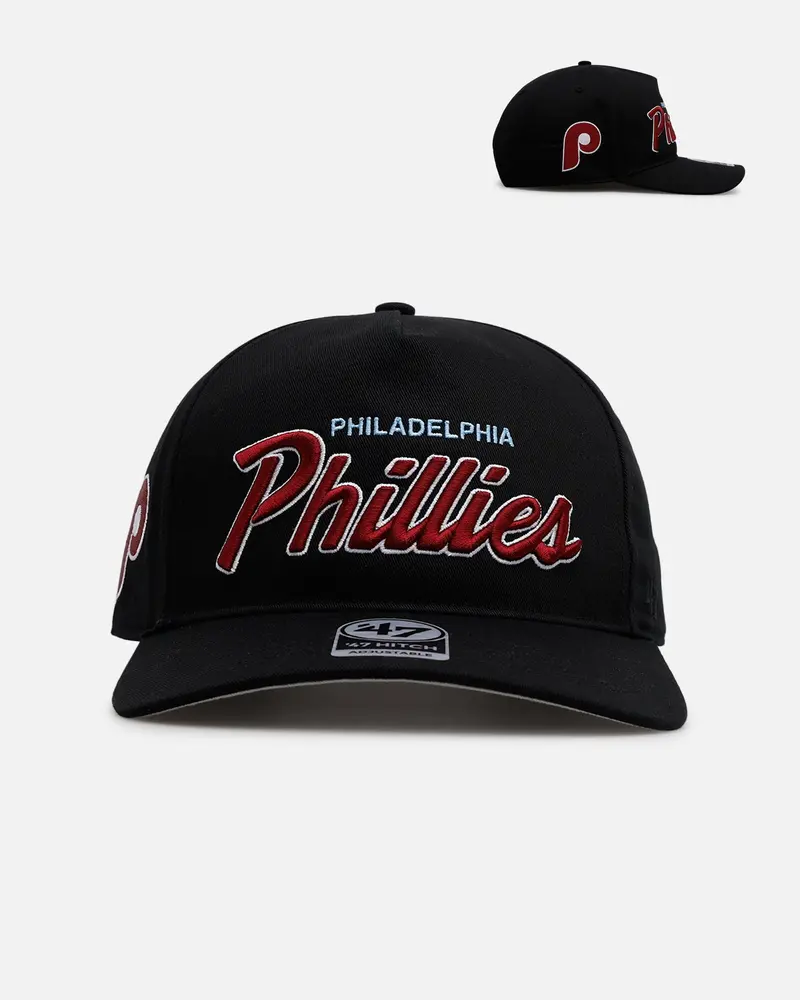 47 Brand Philadelphia Phillies 'Black Dome Script' 47 Hitch Snapback Black 1