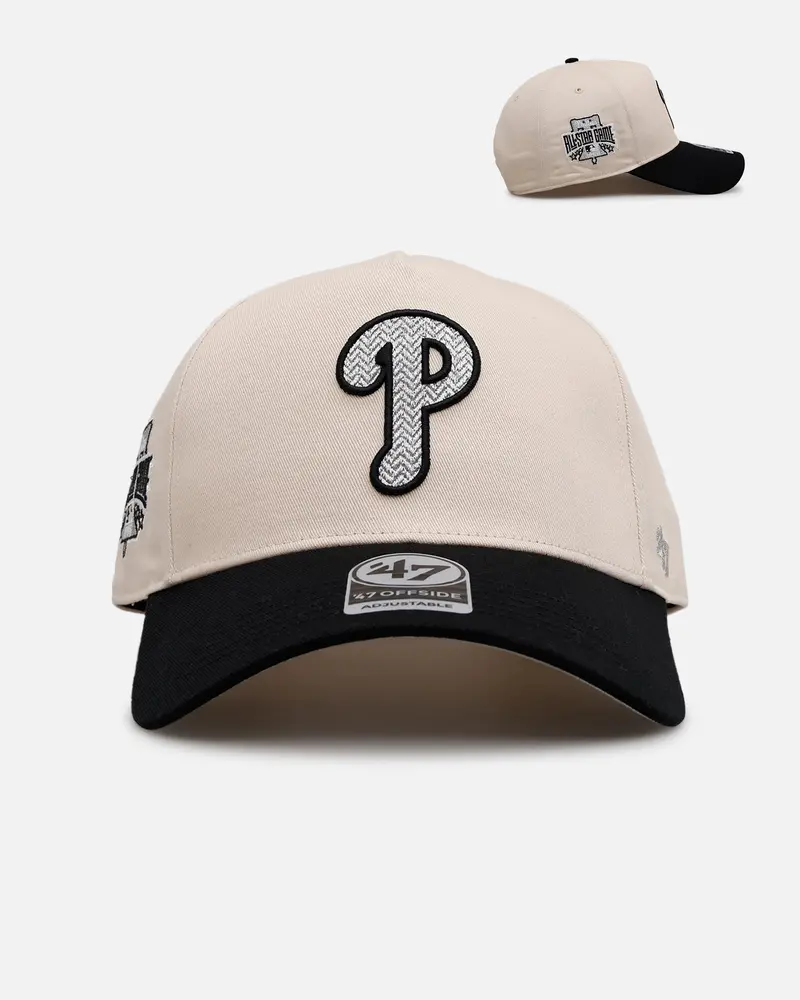 47 Brand Philadelphia Phillies 'Herringbone' 47 Offside Snapback Natural/Black 1