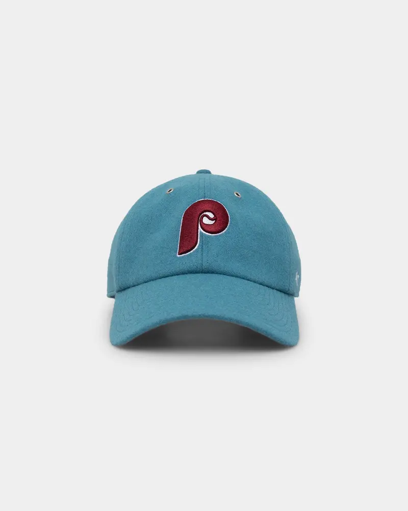 47 Brand Philadelphia Phillies Wooly '47 Clean Up Strapback Columbia 1