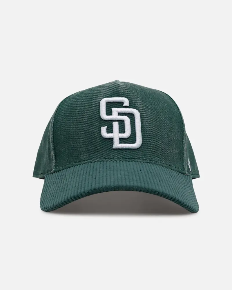 47 Brand San Diego Padres 'Apollo Cord Dark Green' 47 Offside Snapback Dark Green 1