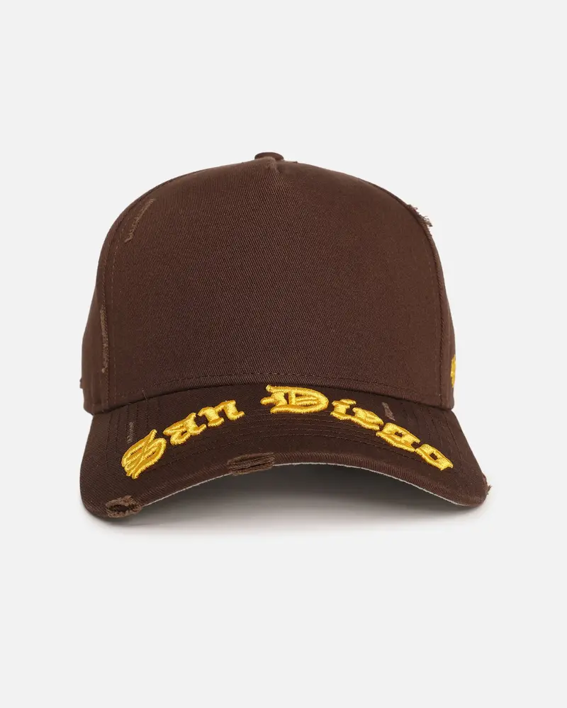 47 Brand San Diego Padres 'Destruct Gothic Visor' 47 Offside Strapback Brown/Brown 1