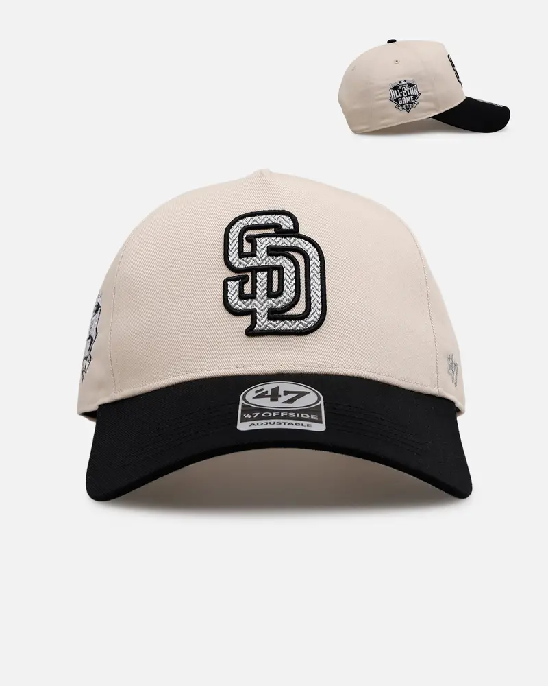 47 Brand San Diego Padres 'Herringbone' 47 Offside Snapback Natural/Black 1