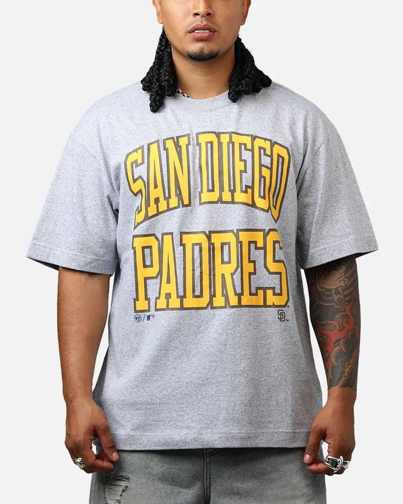 47 Brand San Diego Padres Stack T-Shirt Grey 1
