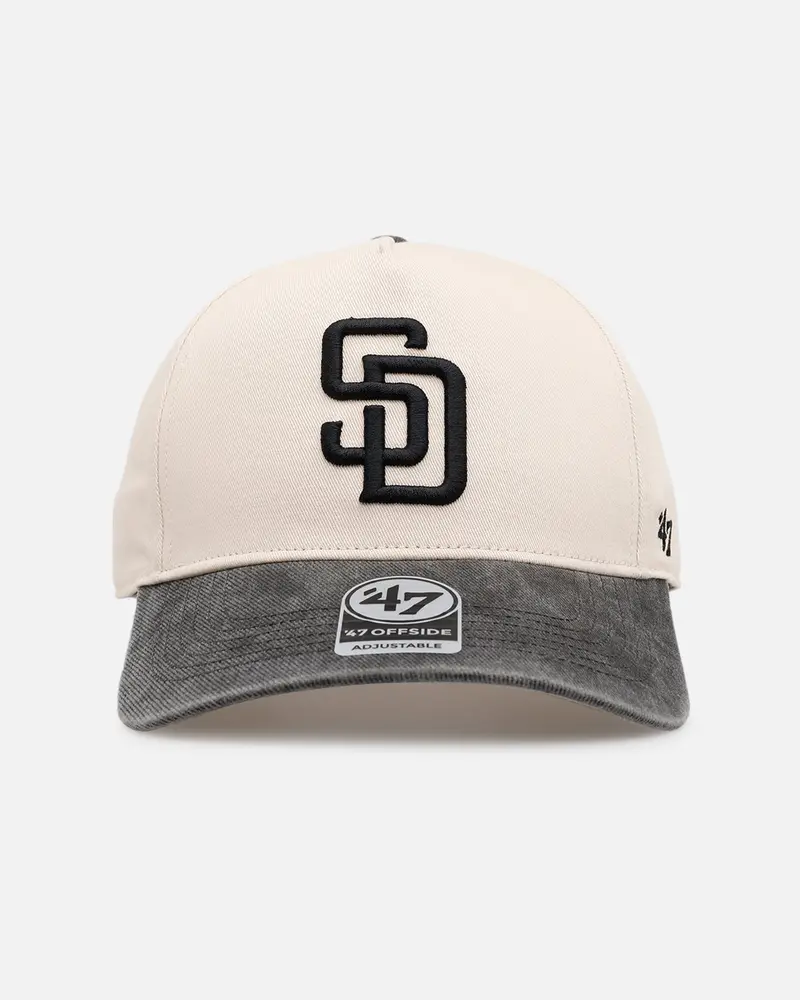 47 Brand San Diego Padres 'Washed Black Visor' 47 Offside Snapback Natural 1