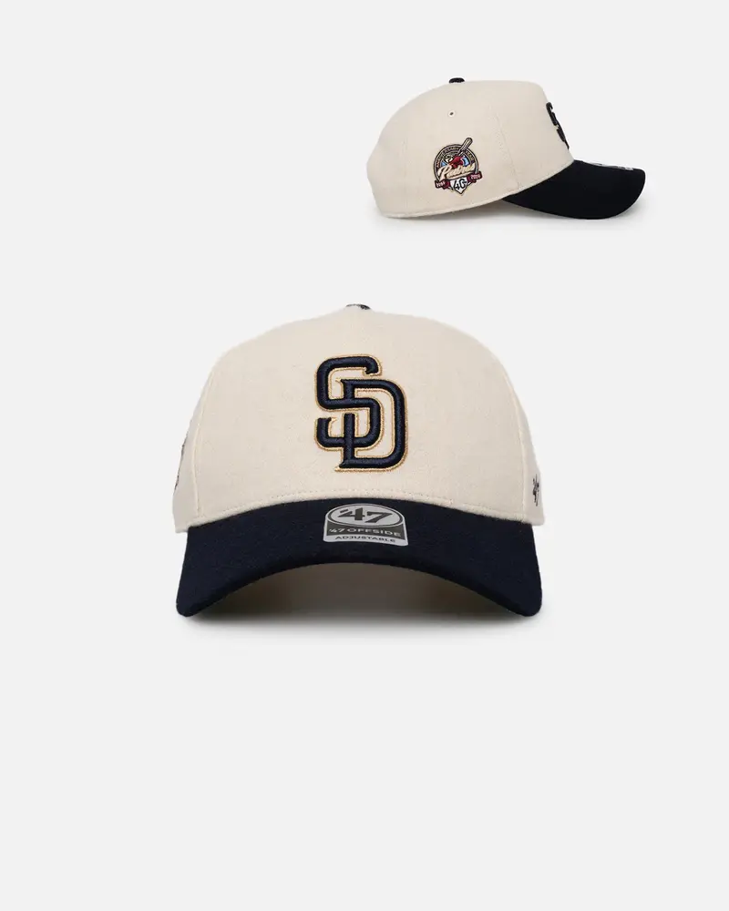 47 Brand San Diego Padres 'Wooly Offside Dt' Sure Shot Snapback Natural/Navy 1