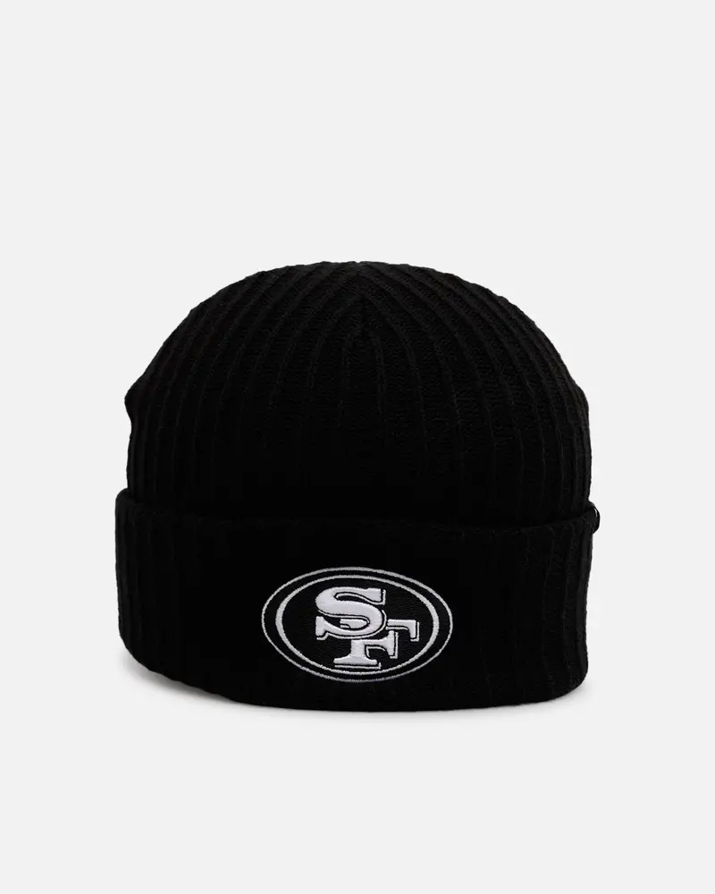 47 Brand San Francisco 49Ers Harbor Cuff Knit Beanie Black 1