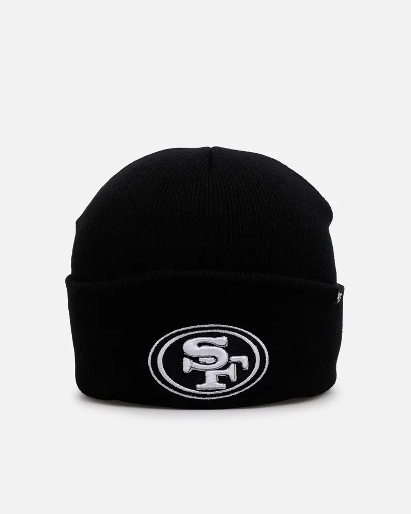 47 Brand San Francisco 49Ers Haymaker Cuff Knit Beanie Black/White 1