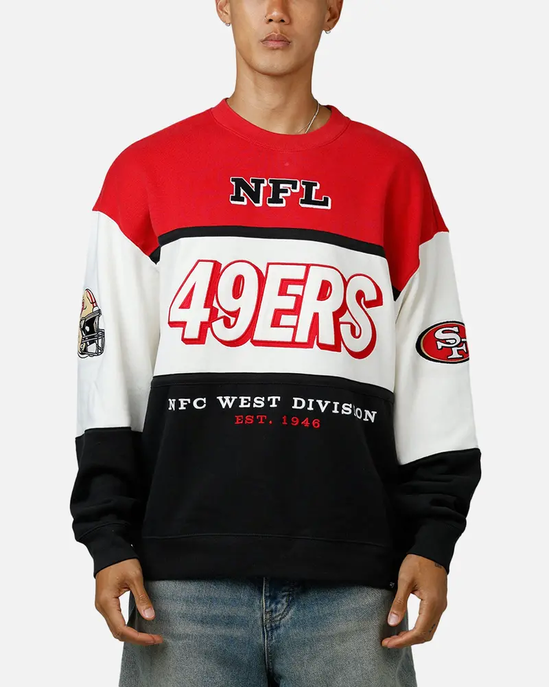 47 Brand San Francisco 49Ers Maximalist Crewneck Red/Black 1