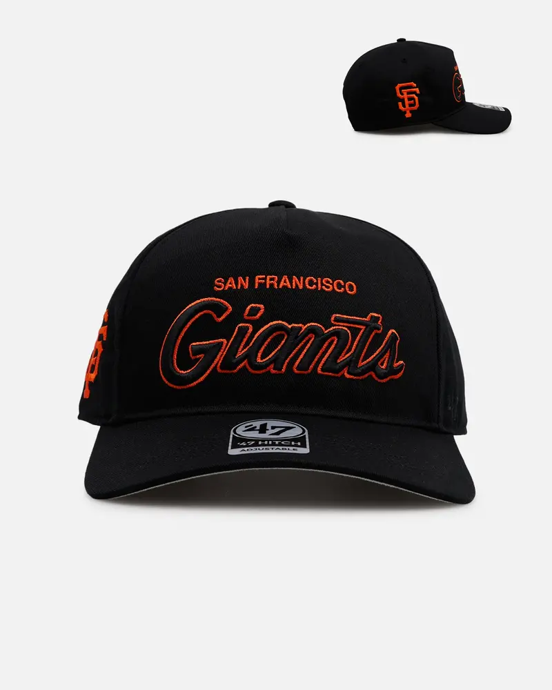 47 Brand San Francisco Giants 'Black Dome Script' 47 Hitch Snapback Black 1