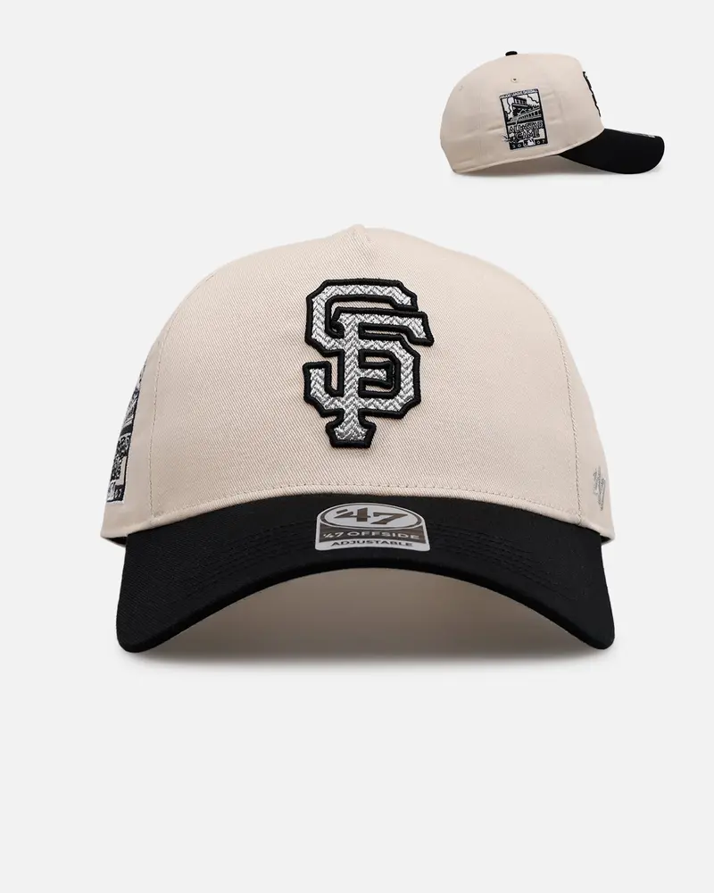 47 Brand San Francisco Giants 'Herringbone' 47 Offside Snapback Natural/Black 1