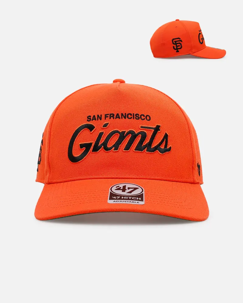 47 Brand San Francisco Giants 'Vintage Script' 47 Hitch Snapback Orange 1