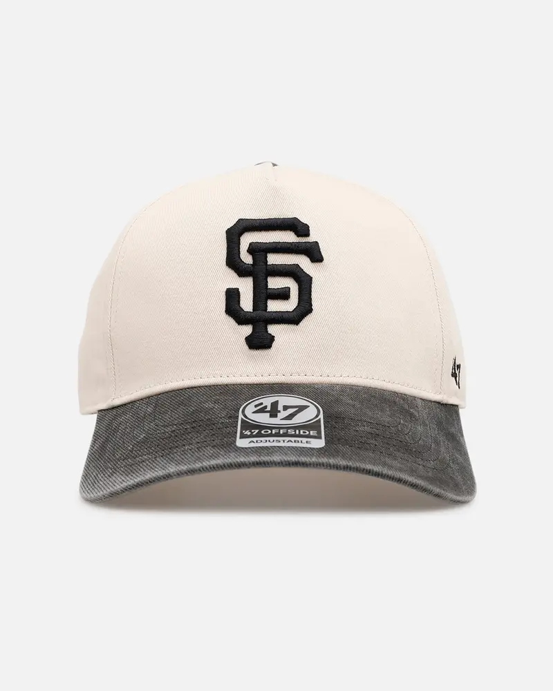 47 Brand San Francisco Giants 'Washed Black Visor' 47 Offside Snapback Natural 1