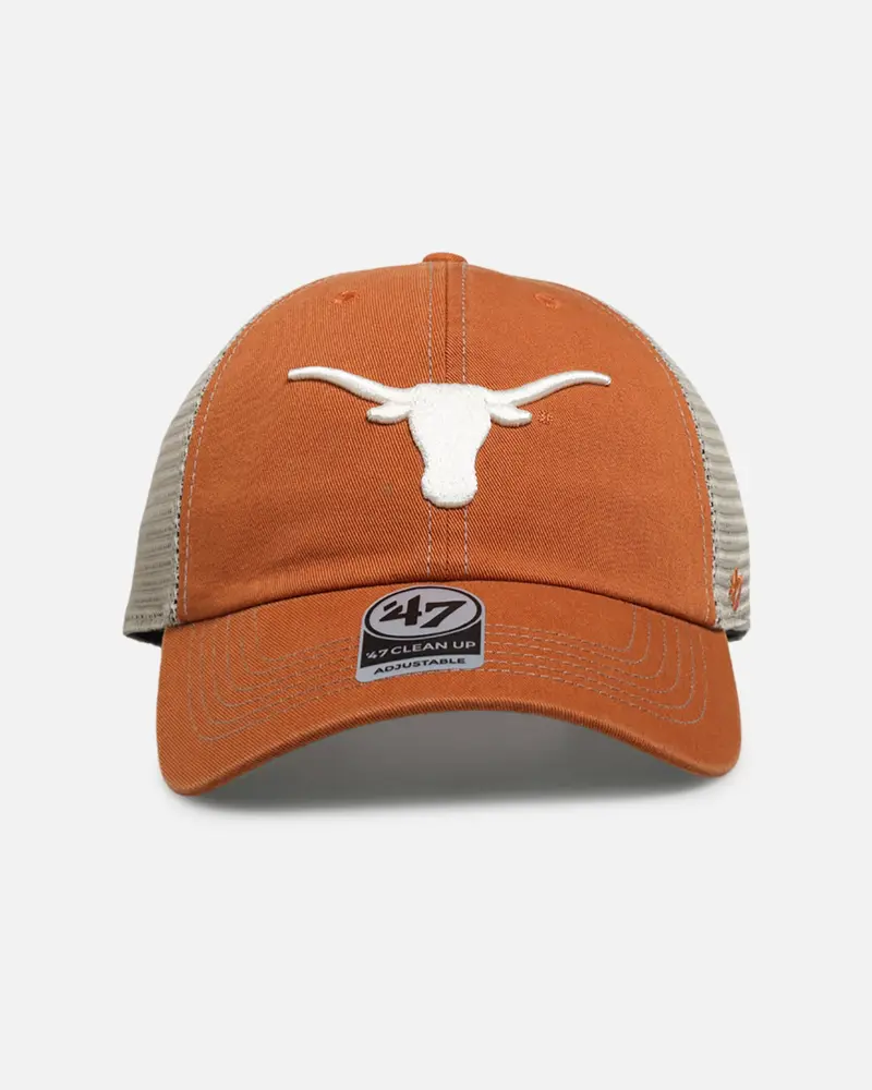 47 Brand Texas Longhorms 'Trawler' '47 Clean Up Trucker Snapback Orange 1