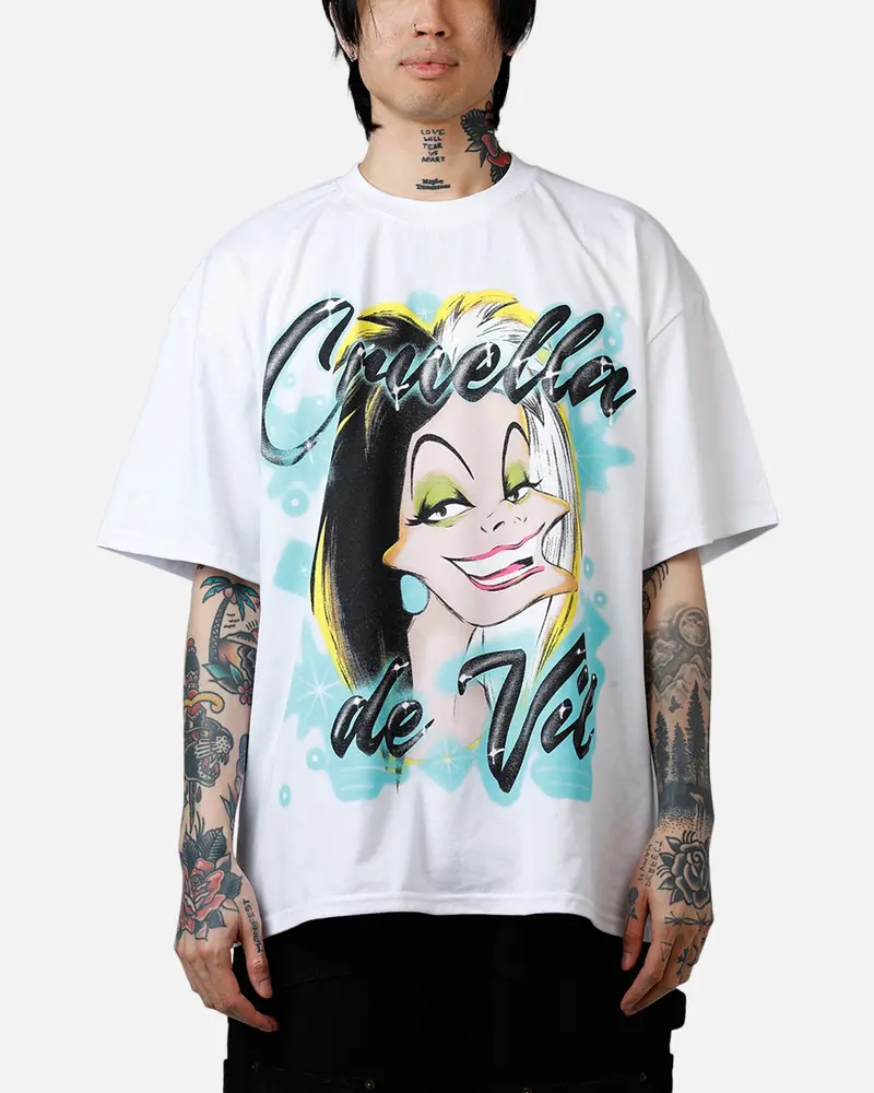 73Studio Disney Cruella De Vil Airbrush T-Shirt White 1