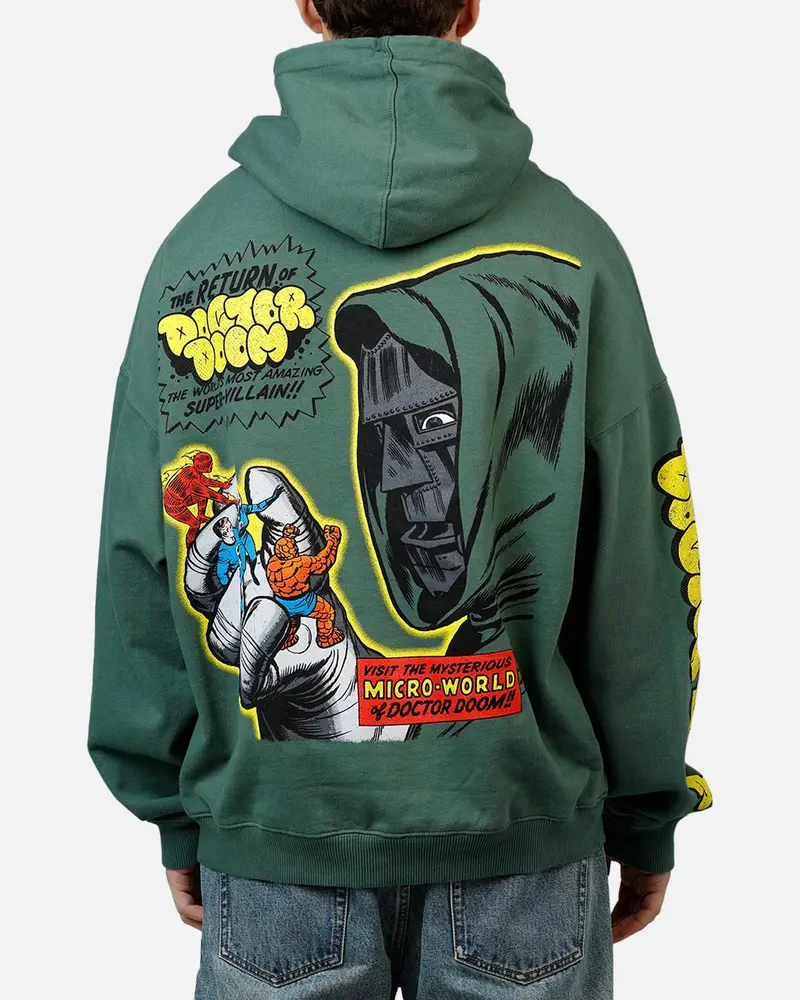 73Studio Marvel Fantastic Four Doctor Doom Villain Premium Hoodie Green 1