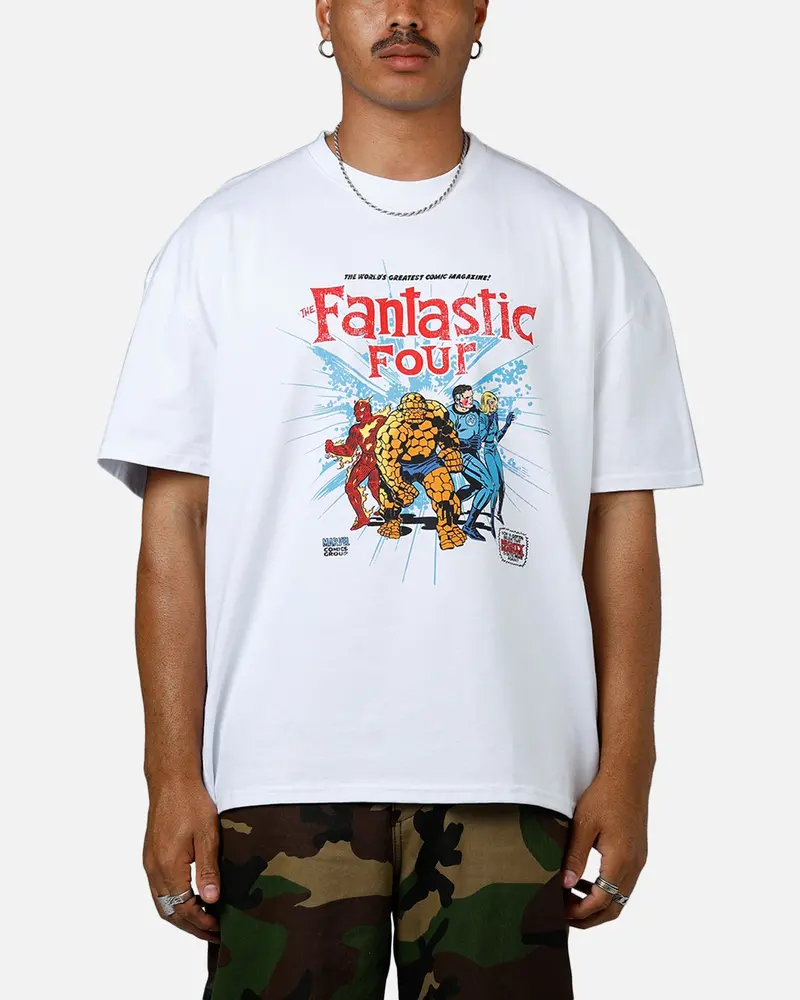 73Studio Marvel Fantastic Four Group Vintage T-Shirt White 1
