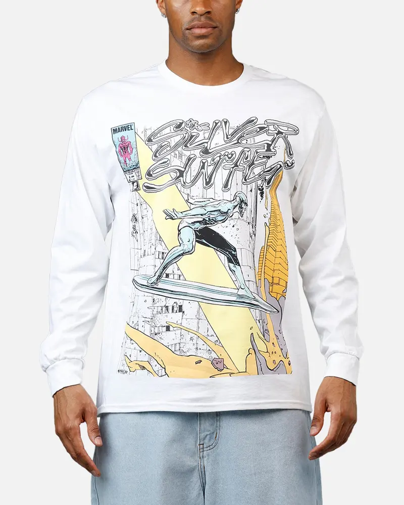 73Studio Marvel Silver Surfer Long Sleeve T-Shirt White 1