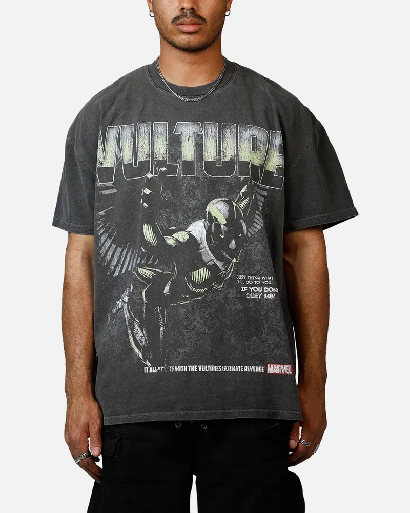 73Studio Marvel Sinister Six Vulture Heavyweight T-Shirt Black Wash 1
