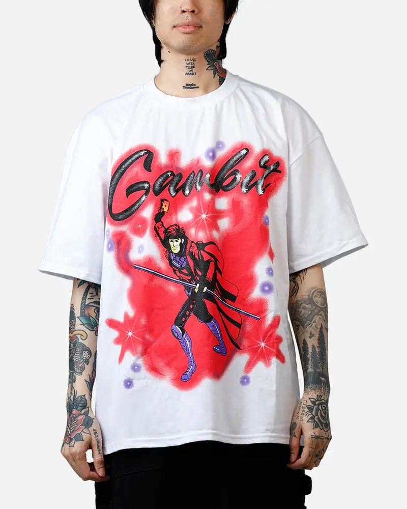 73Studio Marvel X-Men Gambit Airbrush T-Shirt White 1