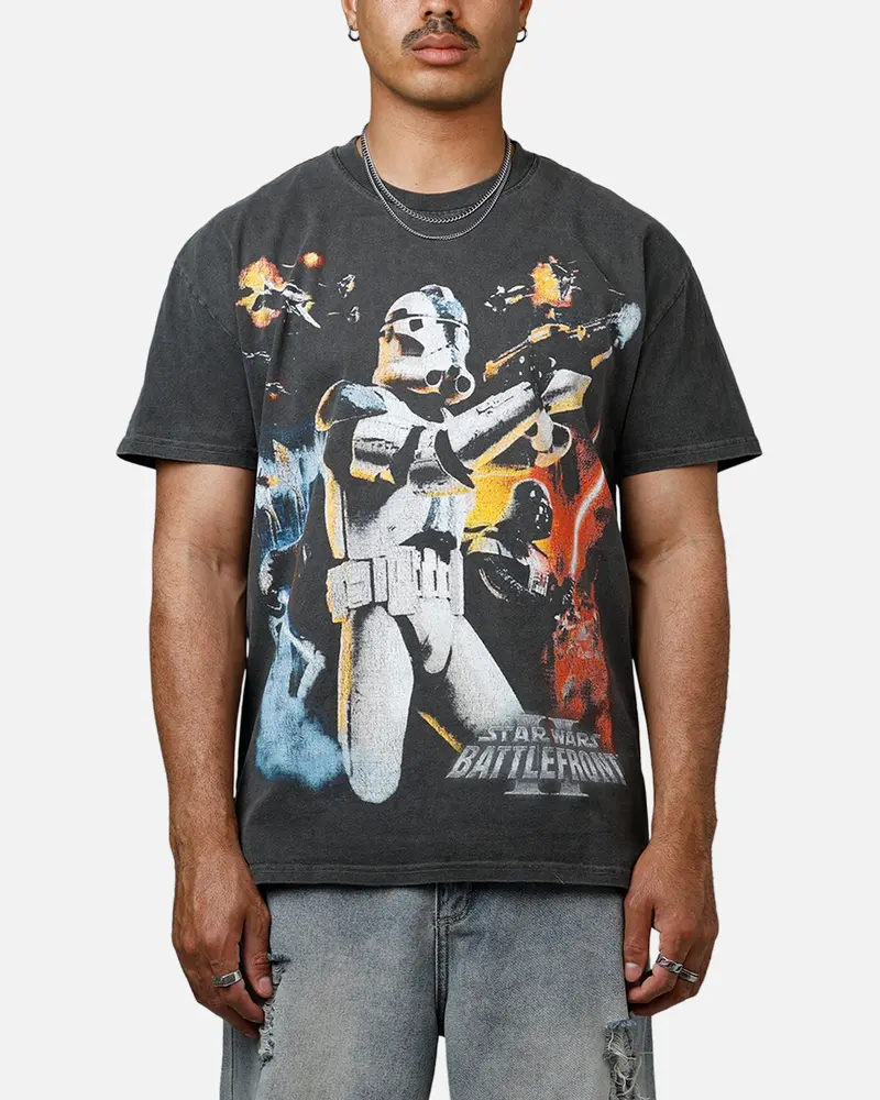 73Studio Star Wars Battlefront 2 Heavyweight T-Shirt Black Wash 1