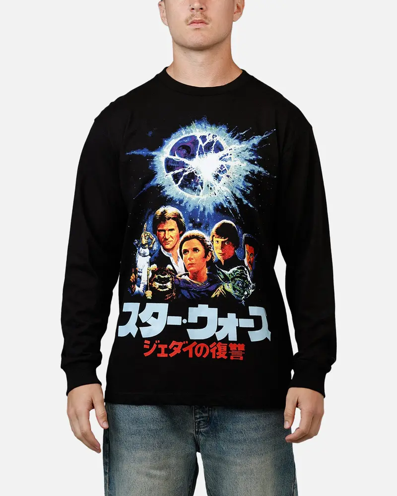 73Studio Star Wars Japan '05 Return Of The Jedi Long Sleeve T-Shirt Black 1