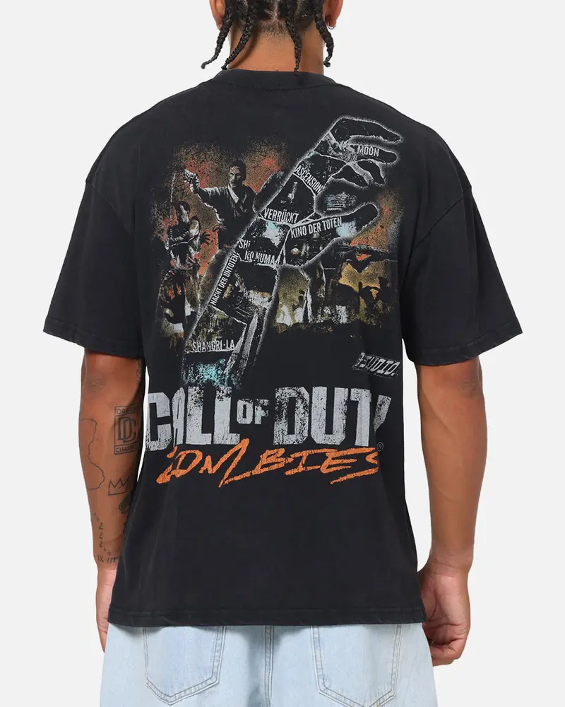 73Studio X Call Of Duty Zombies Classics T-Shirt Black Wash 1