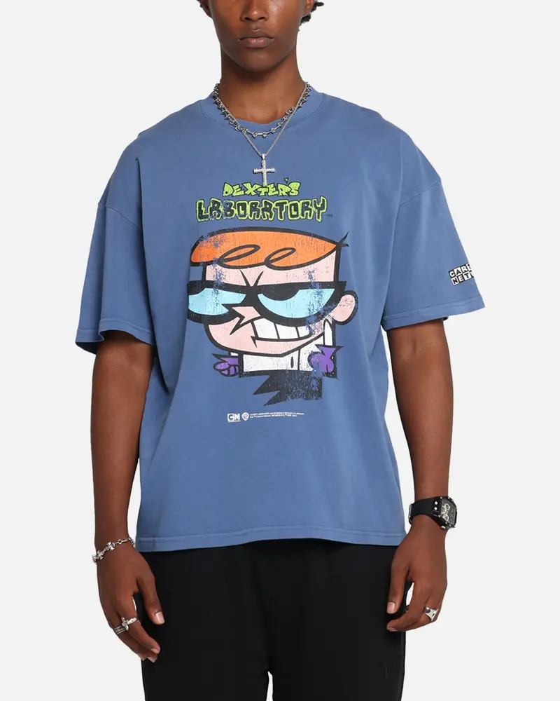 73Studio X Cartoon Network Dexter's Laboratory Grail Vintage T-Shirt Cobalt 1