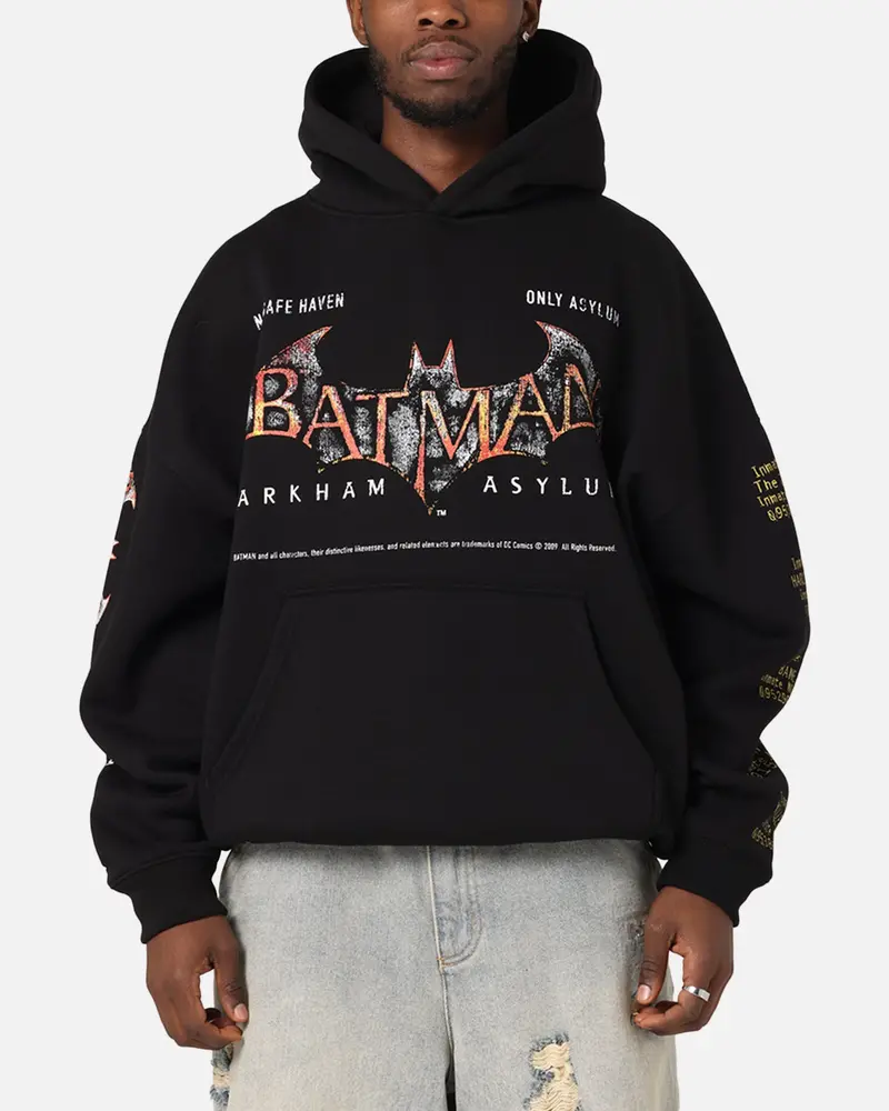 73Studio X Dc Batman Arkham Asylum Premium Hoodie Black 1