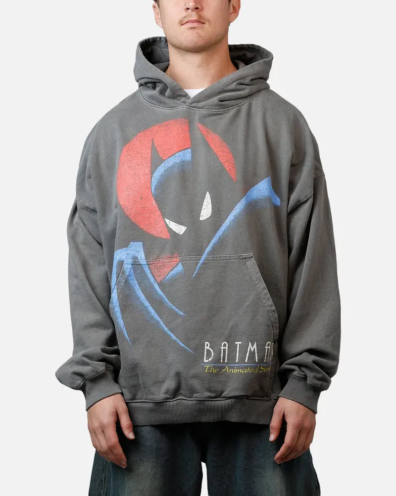 73Studio X Dc Batman Hoodie Washed Charcoal 1