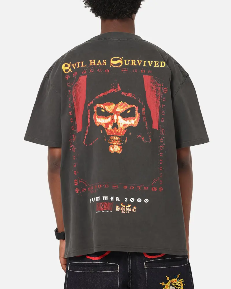 73Studio X Diablo Halloween Summer 2000 Vintage T-Shirt Black Wash 1