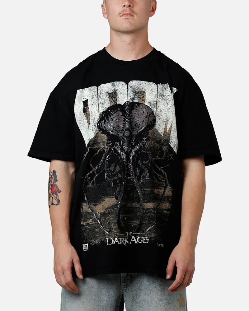 73Studio X Doom: The Dark Ages Cacodemon Metal T-Shirt Black 1