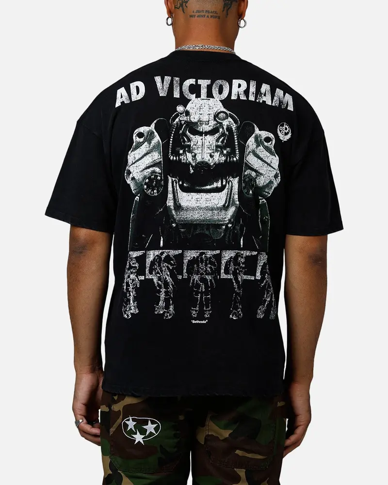73Studio X Fallout '15 Fallout 4 Vintage T-Shirt Off Black 1