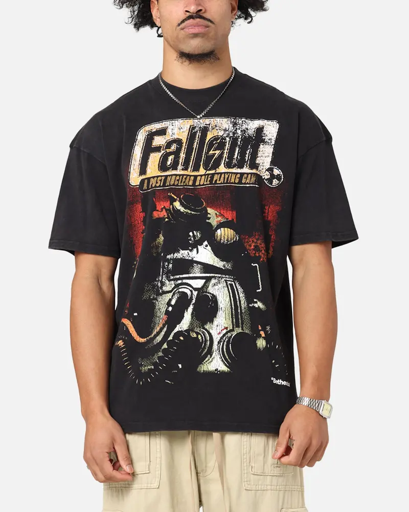 73Studio X Fallout '97 Fallout Vintage T-Shirt Black Acidwash 1
