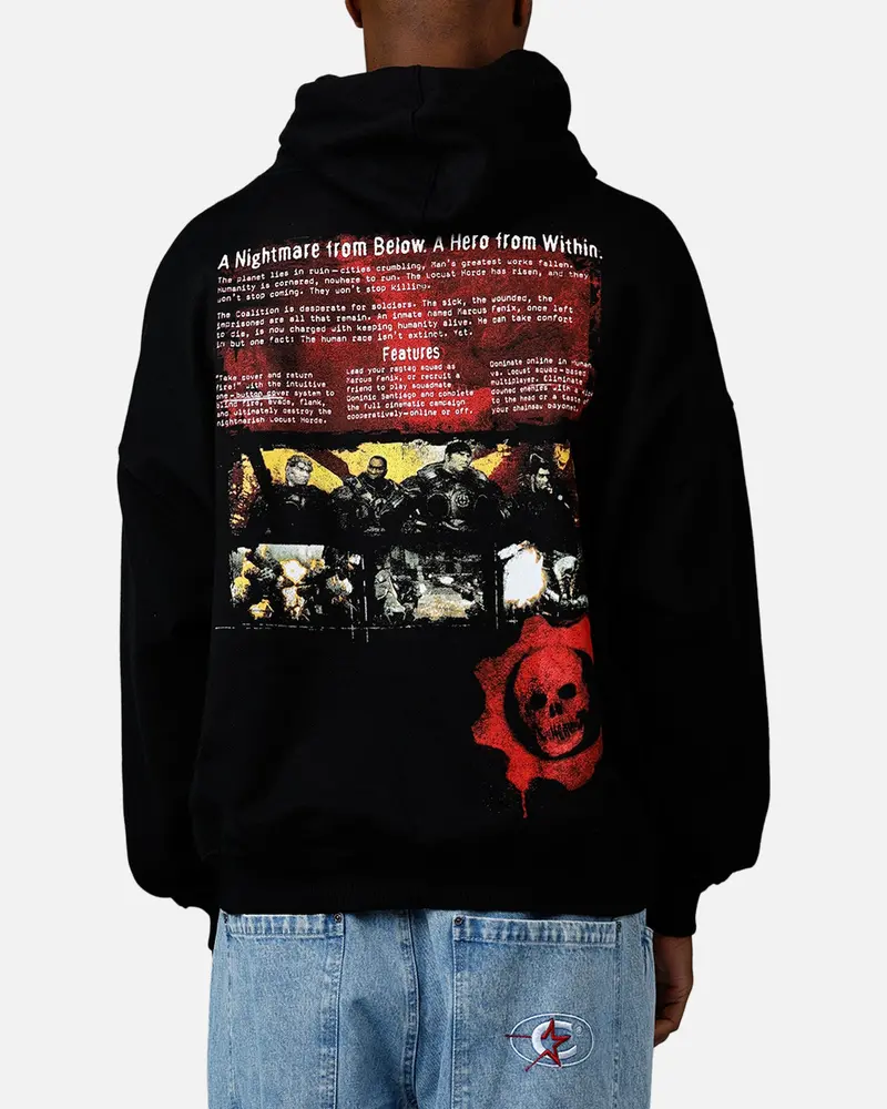 73Studio X Gears Of War '08 Gears 2 Disc Hoodie Black 1