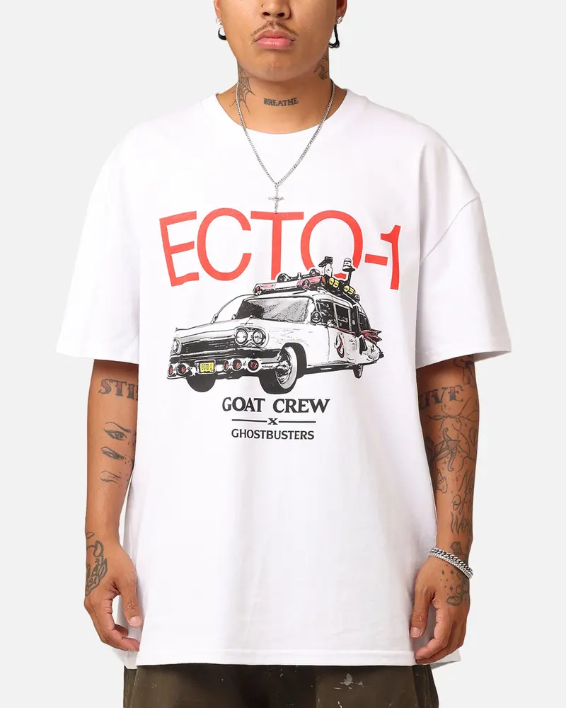 73Studio X Ghostbusters Ecto-1 Heavyweight T-Shirt White 1