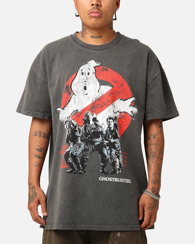 73Studio X Ghostbusters Heavyweight T-Shirt Black Wash 1