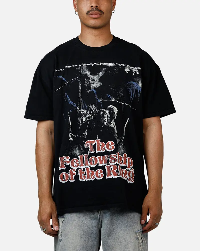 73Studio X Lord Of The Rings Fellowship Heavyweight T-Shirt Black 1