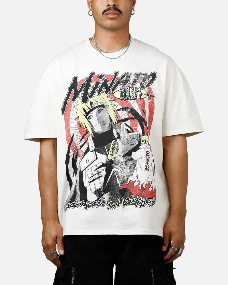 73Studio X Naruto Minato Namikaze Heavyweight T-Shirt Off White 1