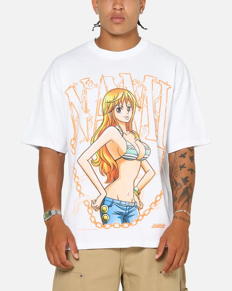 73Studio X One Piece Nami Vintage T-Shirt White 1