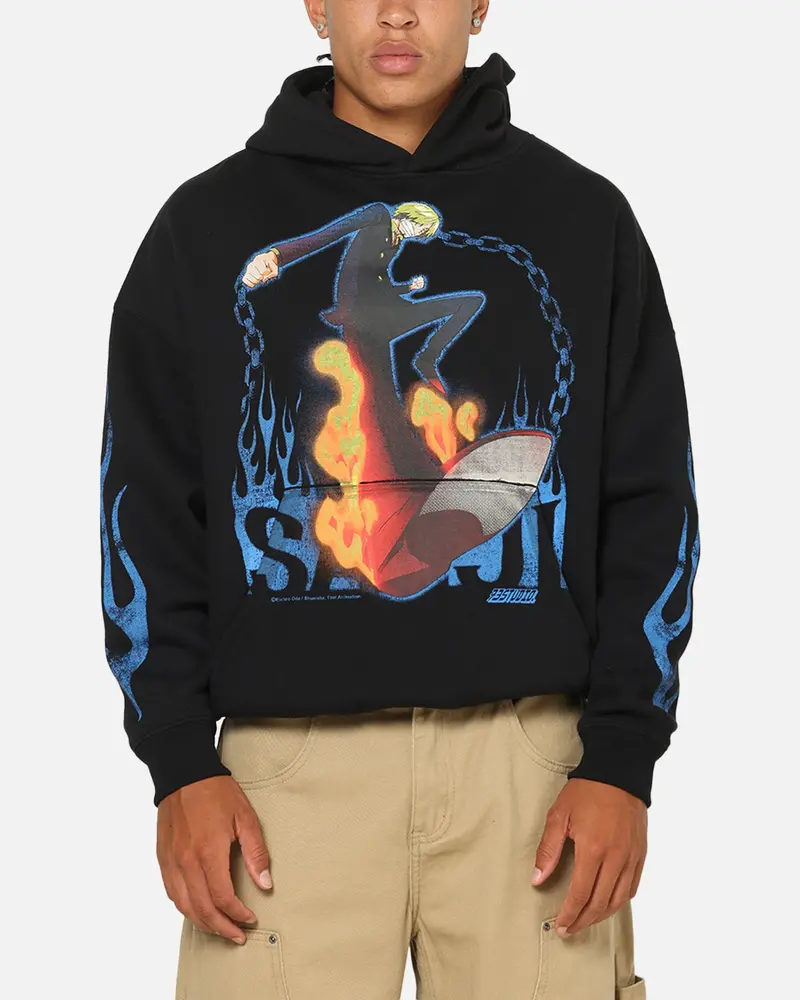 73Studio X One Piece Sanji Premium Hoodie Black 1
